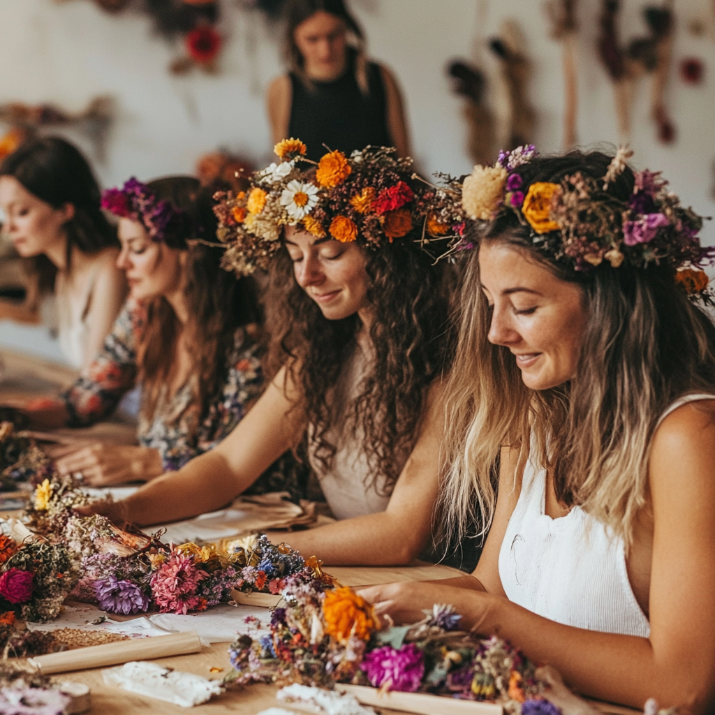 Dried Flower tutorials. Learn how to create your own dried flower crowns, dried flower arrangements, dried flower wreaths