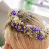 Headshot of Blue Flower Headband Headshot of Blue dried flower crown. Luxury preserved flower crown. Everlasting rustic boho floral headpiece for weddings, brides, bridesmaids and even festivals. Handmade headband