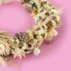 Neutral White dried flower crown. Luxury preserved flower crown. Everlasting rustic boho floral headpiece for weddings, brides, bridesmaids and even festivals. Handmade headband
