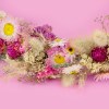 Pink Dried Flower Crown. Boho rustic floral headband.