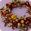 Red rustic dried flower wreath Red rustic dried flower wreath. Gorgeous handmade autumnal floral wall decor