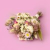 Dried Flower Bridesmaid Bouquet Dried Bridesmaid Bouquet. Bridesmaid and maid of honour bouquet with preserved white and neutral dried flowers and soft light-pink accents, tied with a gorgeous ivory ribbon