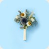 Dried Flower Buttonhole Rustic blue dried flower buttonholes with globe thistle, eucalyptus and babies breath, handmade boho wedding boutonnieres for groom and groomsmen.