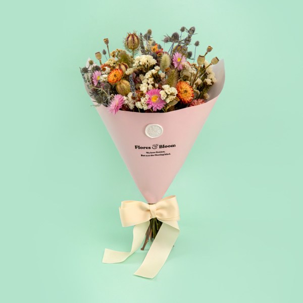 Blush Dried flower Bouquet. Thank you flowers, gratitude dried flowers. Pastel dried luxury floral bouquet with preserved blooms, grasses and seed pods